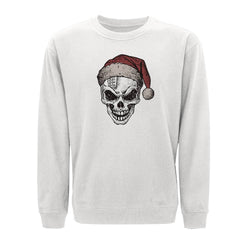 Christmas Football Skull Crewneck Sweatshirt