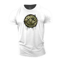 Camouflage Smiley Cotton T-Shirt