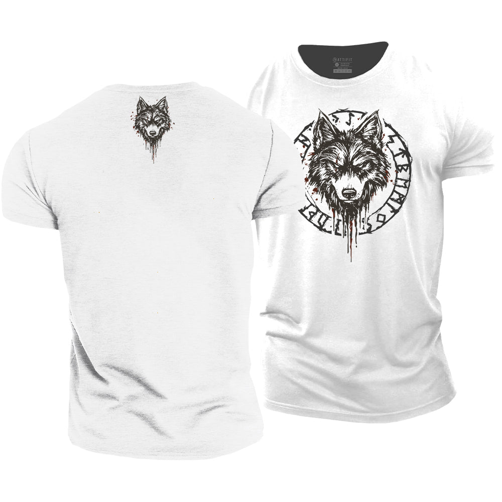 Norse Wolf Cotton T-Shirt