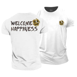 Welcome Happiness Cotton T-Shirt