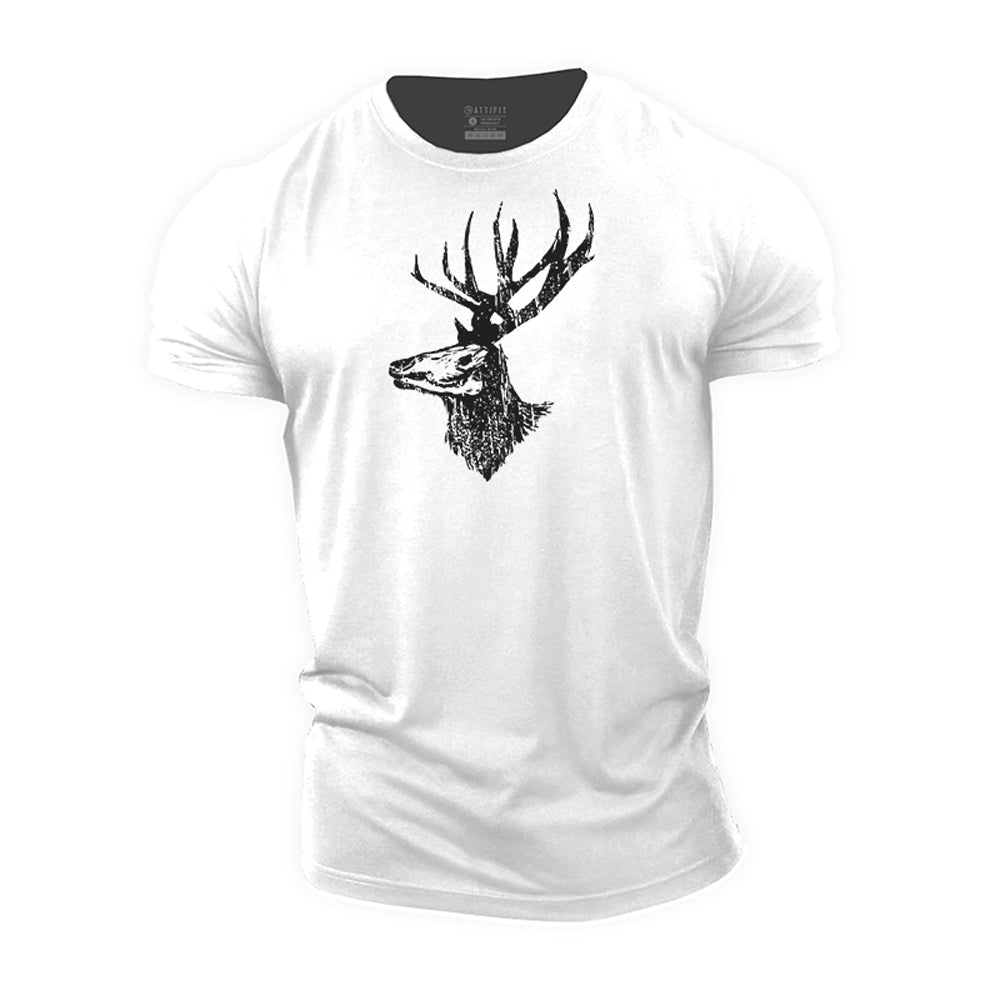 Deer Skull Cotton T-Shirt