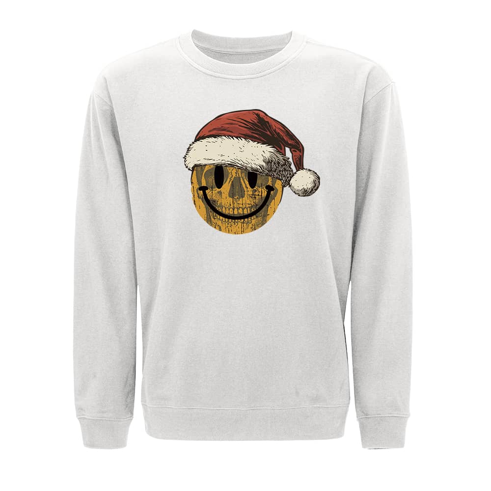 Christmas Smiley Skull Crewneck Sweatshirt