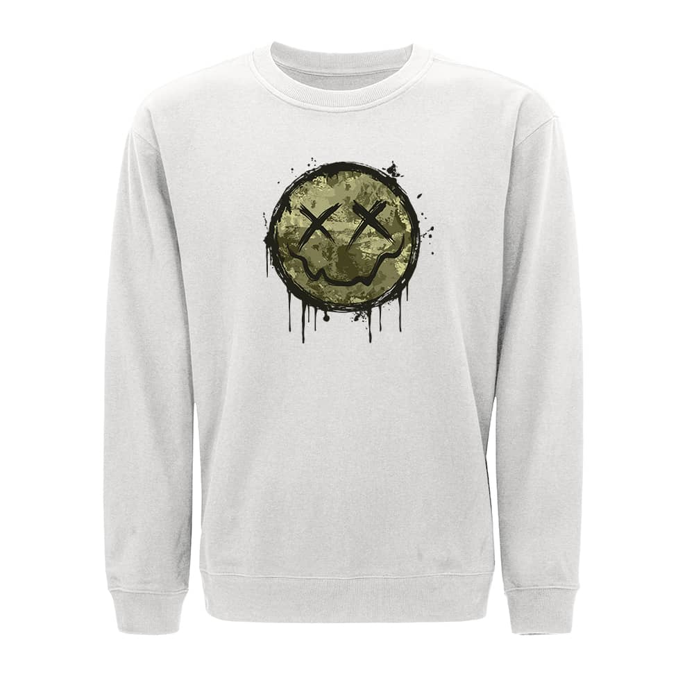 Camouflage Smiley Crewneck Sweatshirt