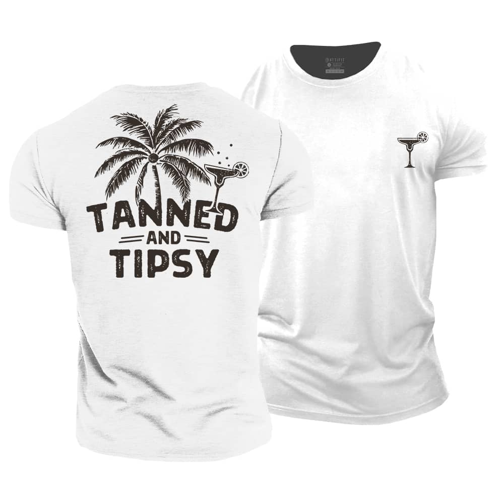 Tanned And Tipsy Cotton T-Shirt