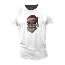 Christmas Pirate Skull Cotton T-Shirt