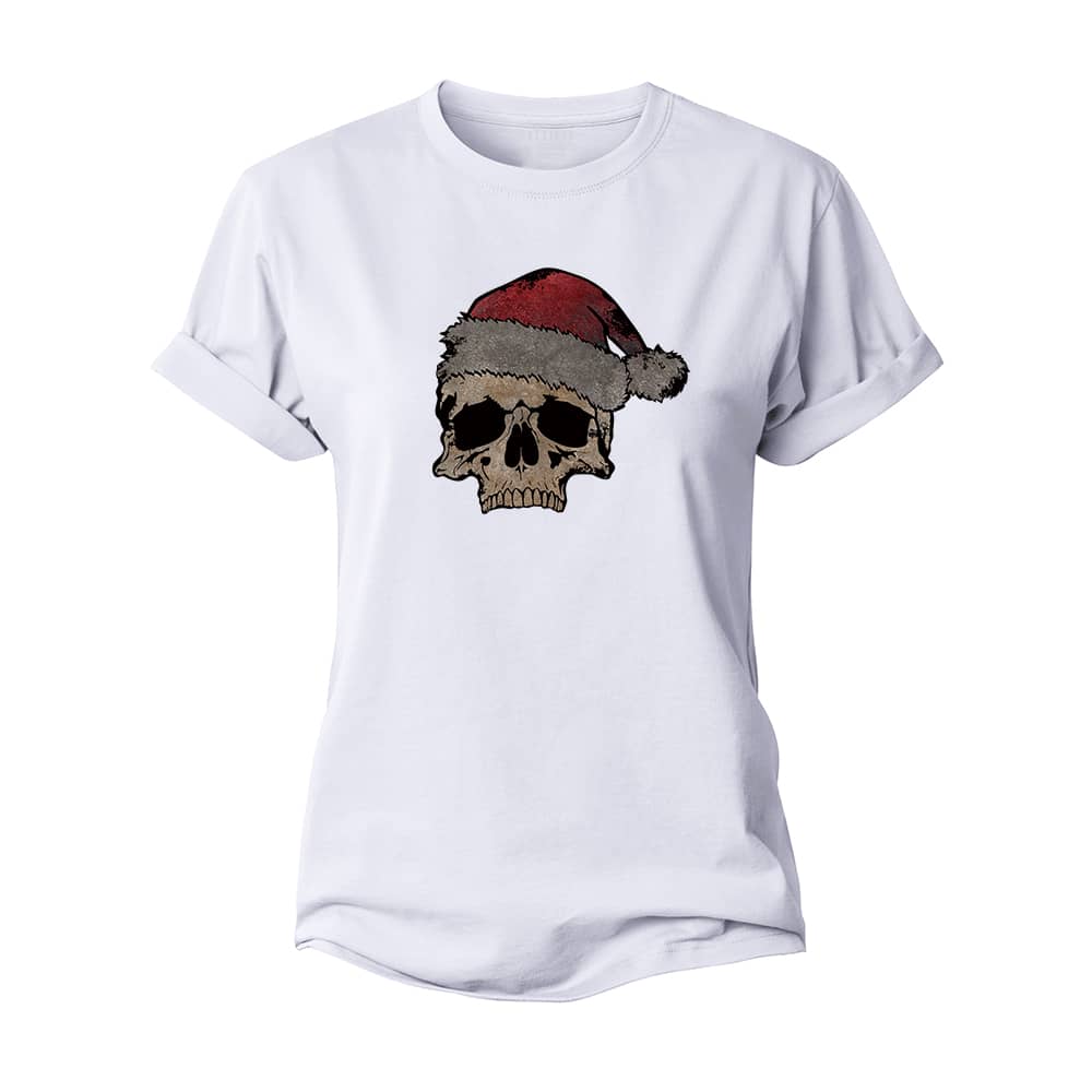 Christmas Skull Women's Cotton T-Shirt