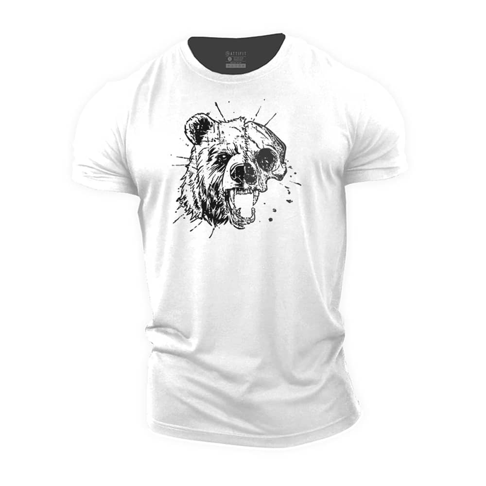 Bear Skull Cotton T-Shirt