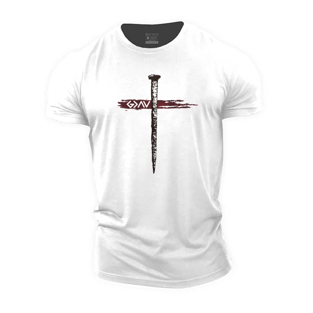 Nail Cross Cotton T-Shirt