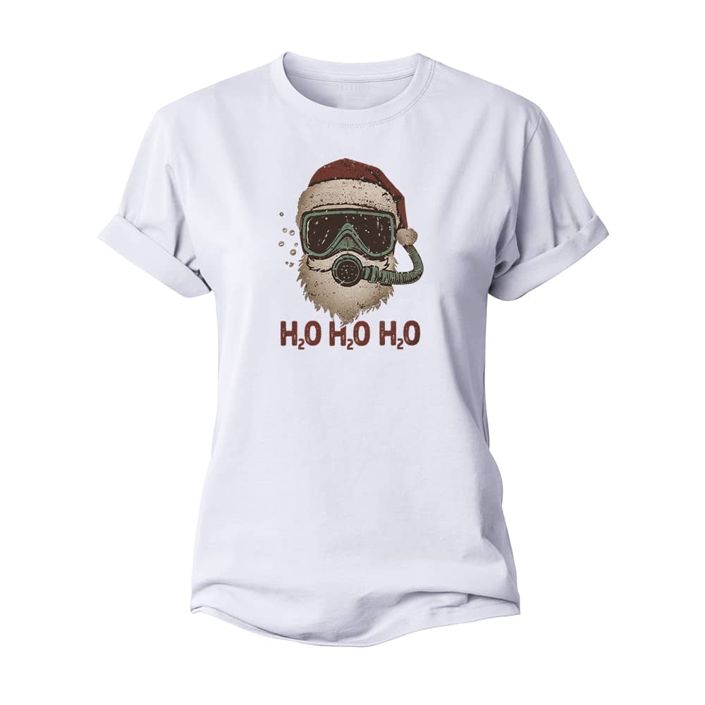 Diving Santa Women's Cotton T-Shirt