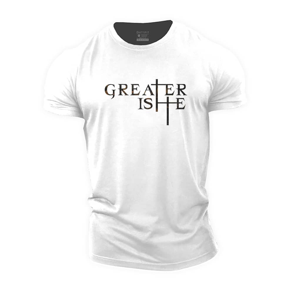 Greater Is He Cotton T-Shirt