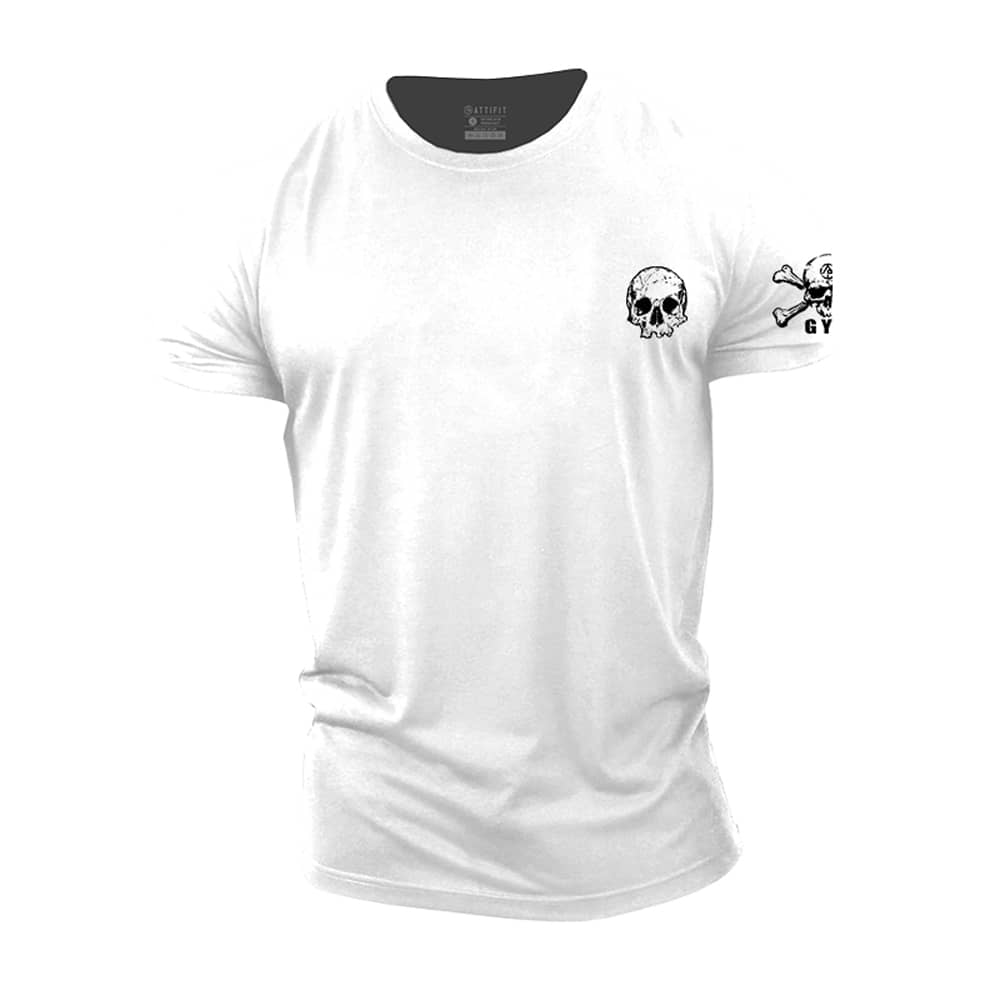 Mini Simple Skull Cotton T-Shirt