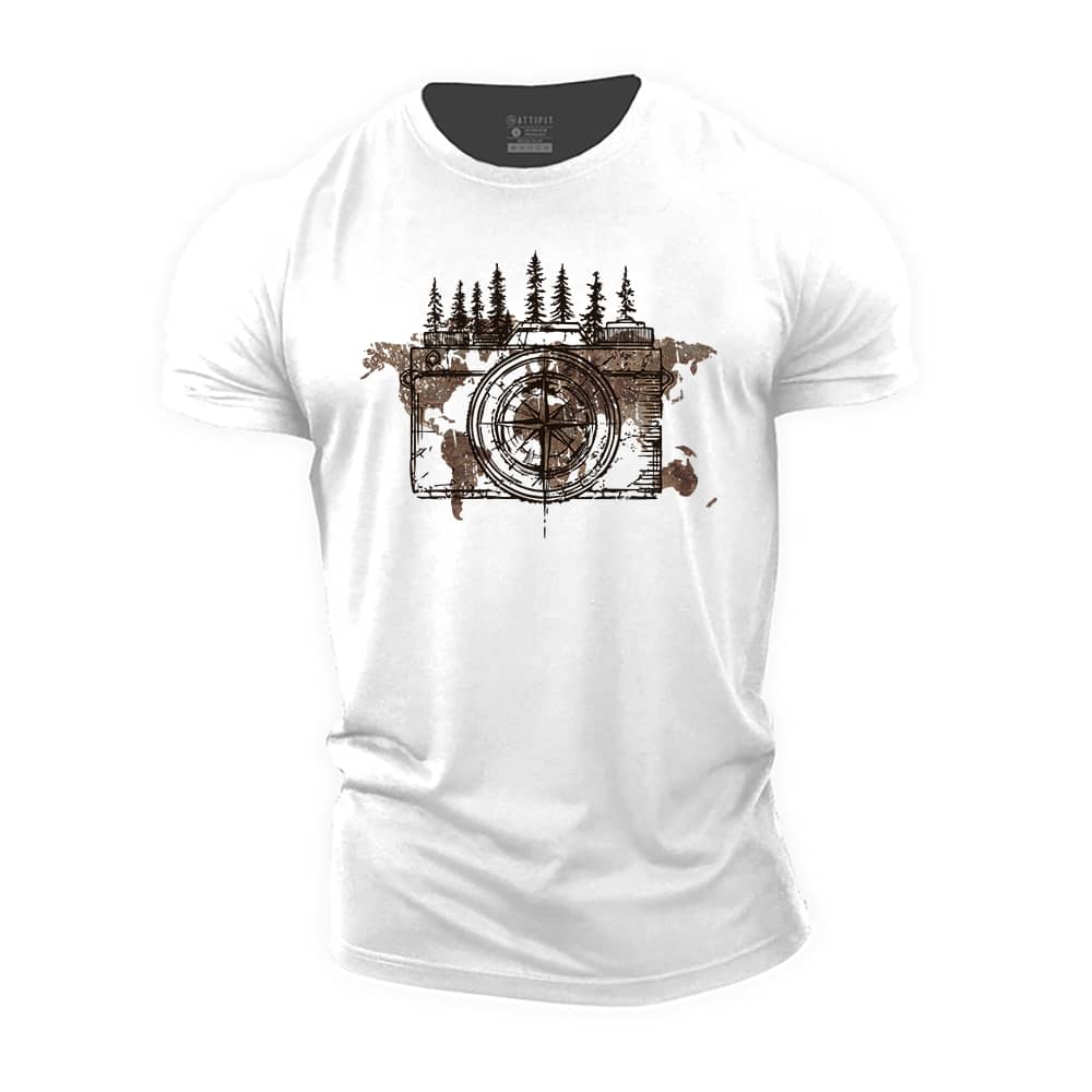 Camera Compass Cotton T-Shirt