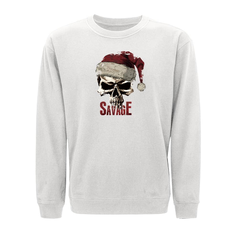 Christmas Savage Skull Crewneck Sweatshirt