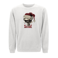 Christmas Savage Skull Crewneck Sweatshirt