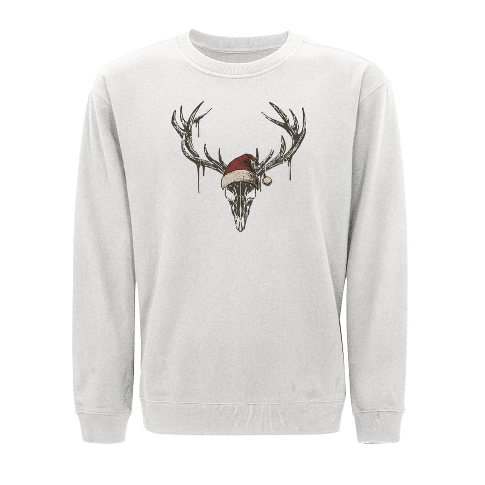 Christmas Elk Skull Crewneck Sweatshirt