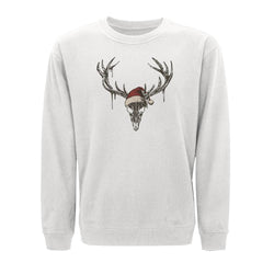 Christmas Elk Skull Crewneck Sweatshirt