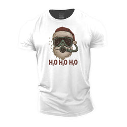 Diving Santa Cotton T-Shirt