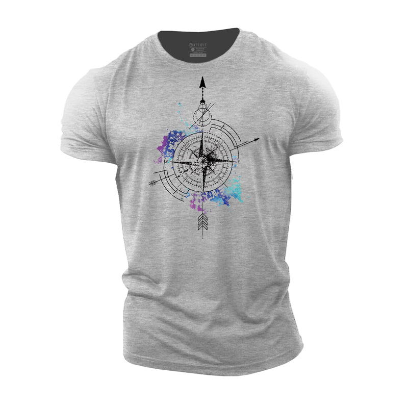 Compass Graphic Cotton T-Shirt