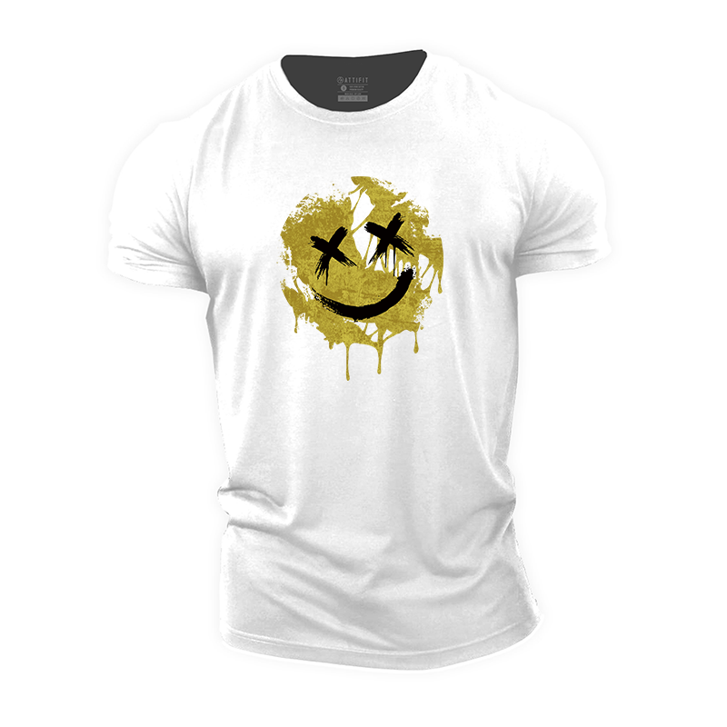 Cracked Smiley Cotton T-Shirt