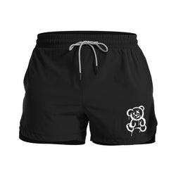 Simple Bear Graphic Shorts