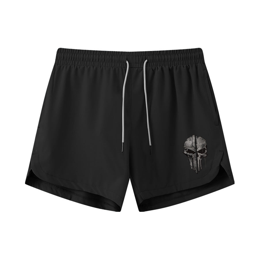 Spartan Skull Graphic Shorts