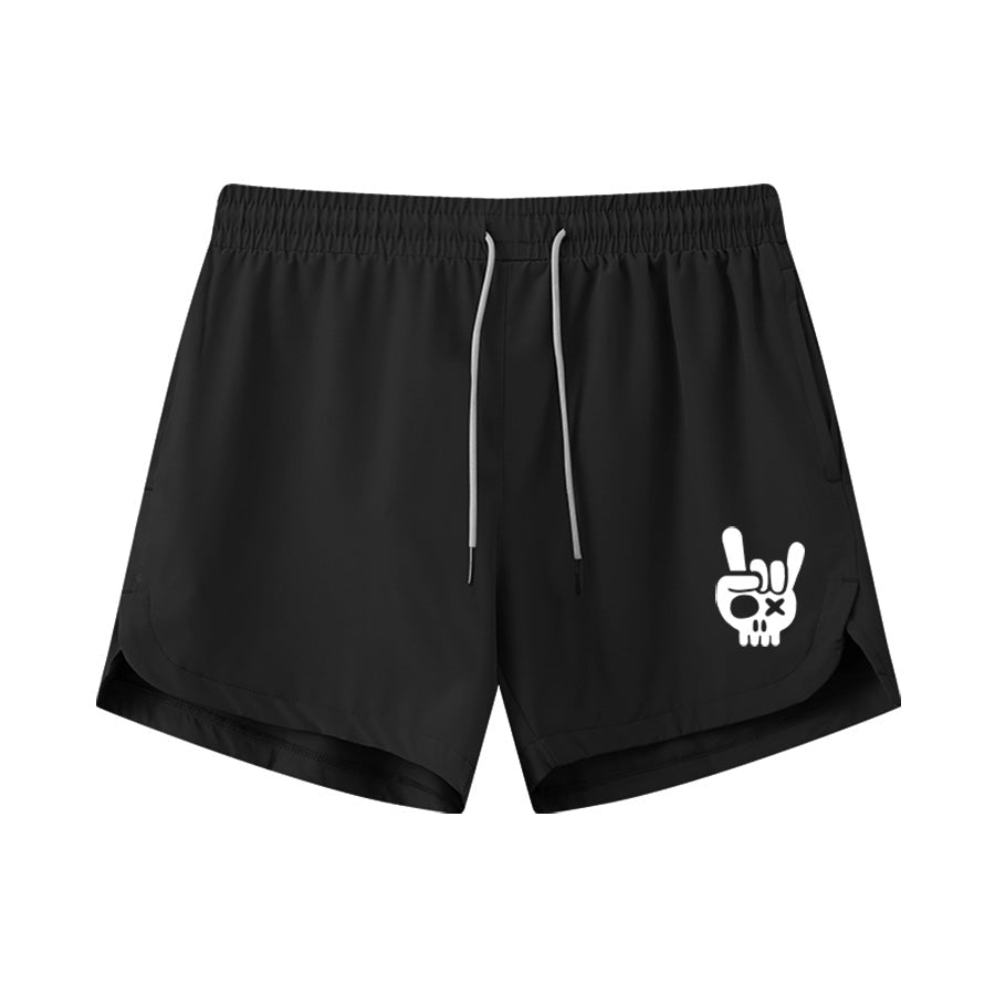 Rock Skull Graphic Shorts