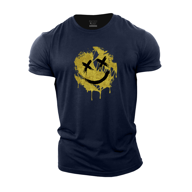 Cracked Smiley Cotton T-Shirt