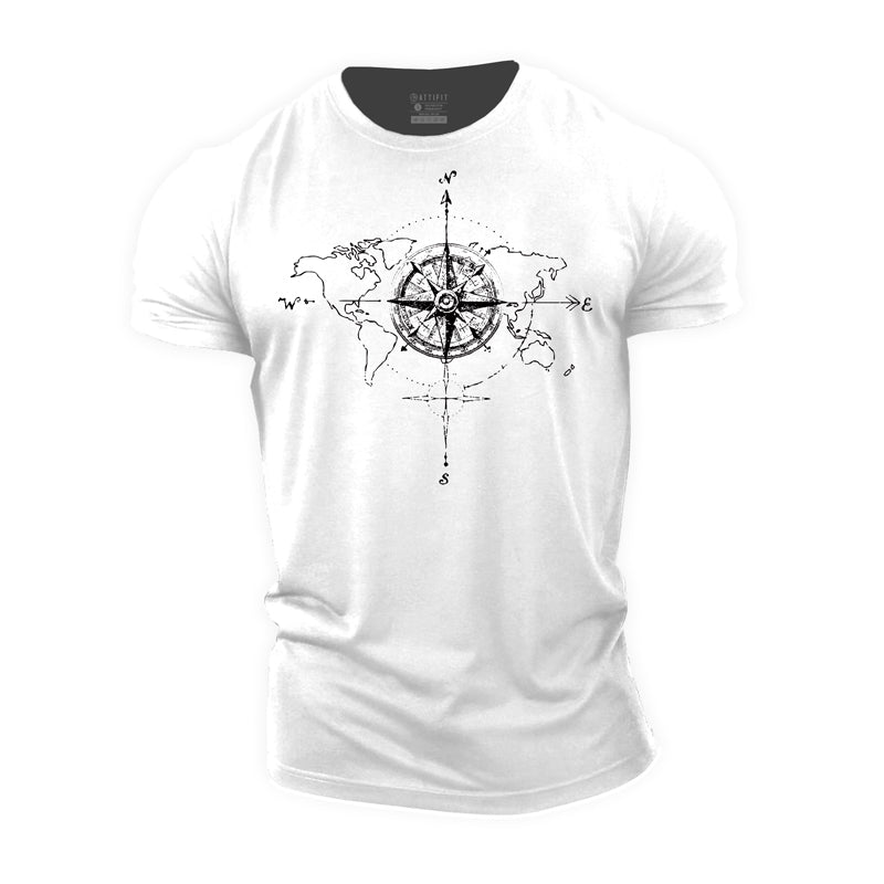 Compass Graphic Cotton T-Shirt