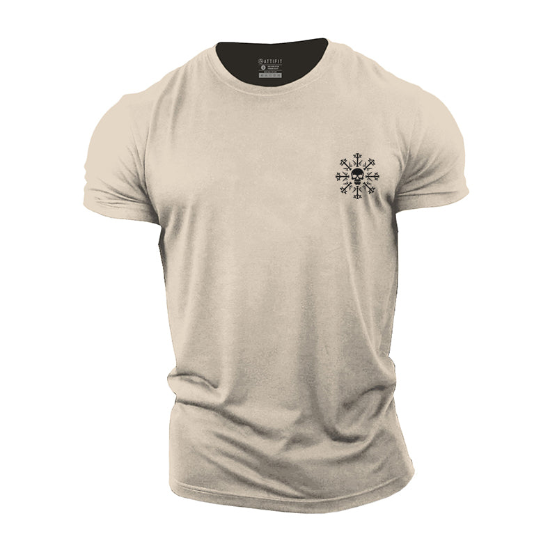 Snowflake Skull Cotton T-Shirt