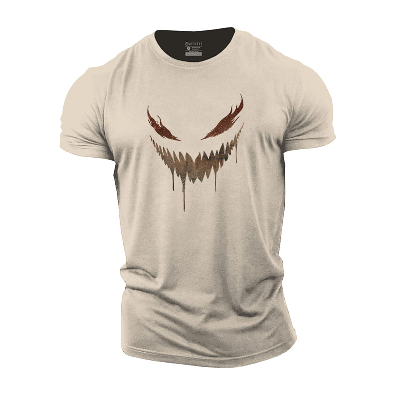 Devil Smiley Cotton T-Shirt