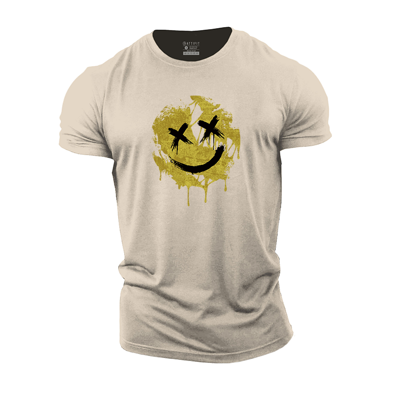 Cracked Smiley Cotton T-Shirt