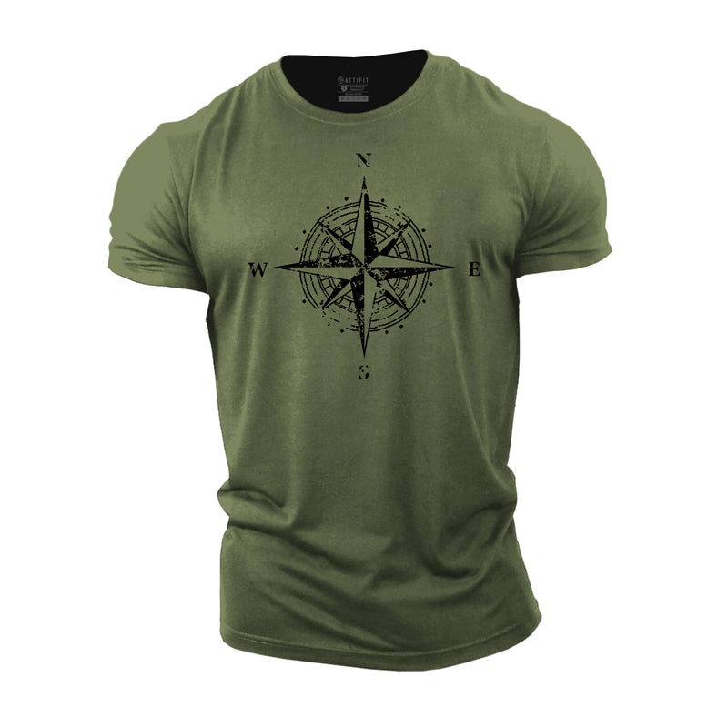 Compass Graphic Cotton T-Shirt