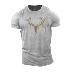 Elk Skull Cotton T-Shirt
