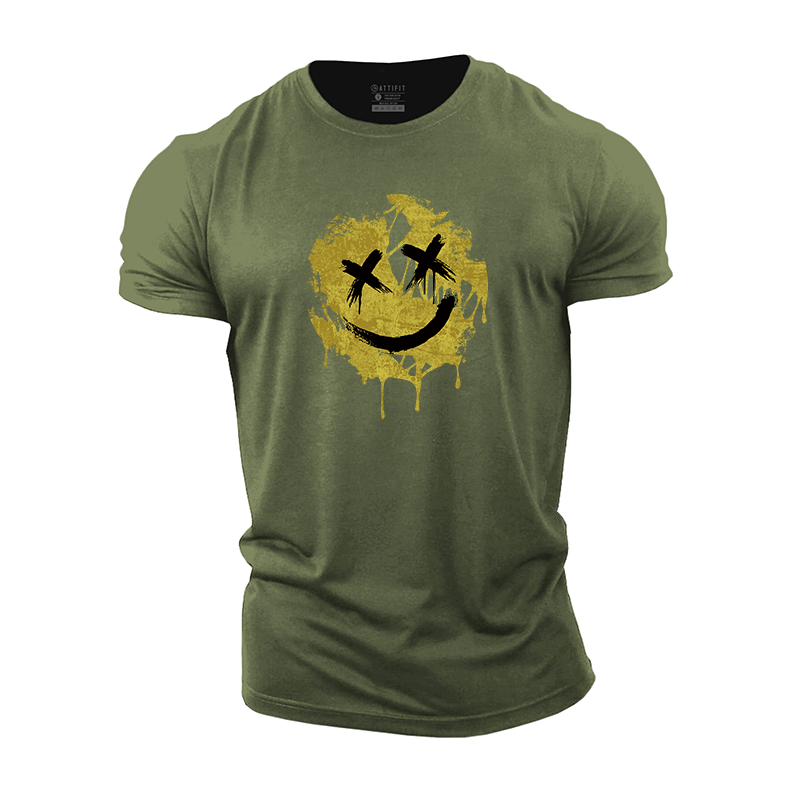 Cracked Smiley Cotton T-Shirt