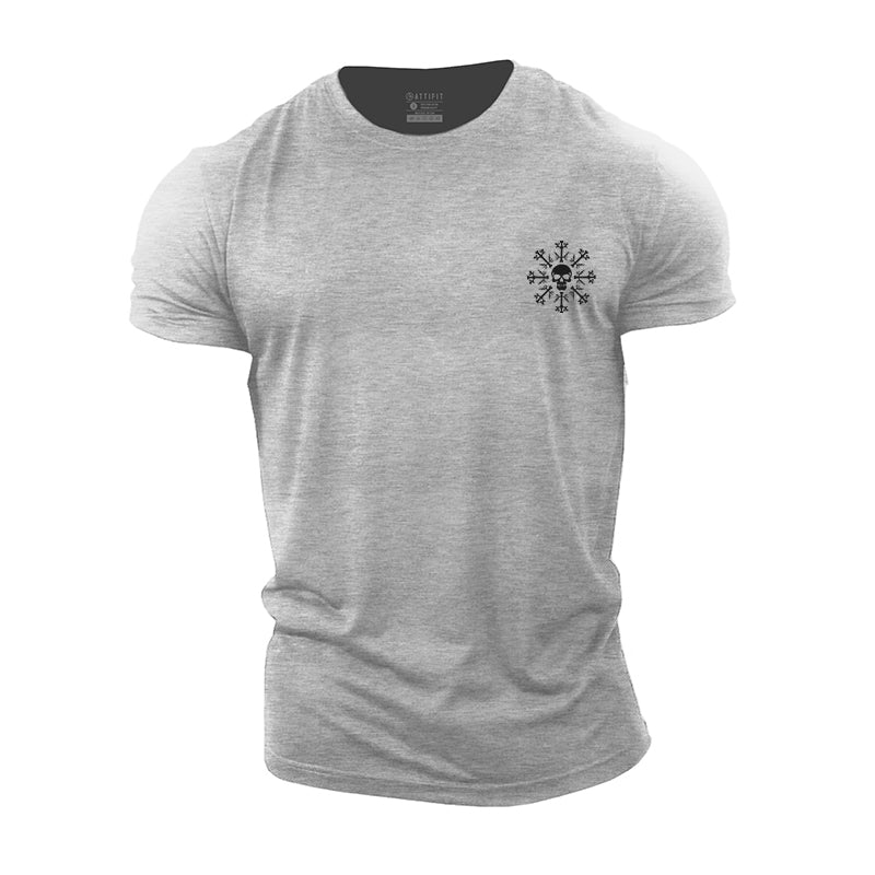 Snowflake Skull Cotton T-Shirt