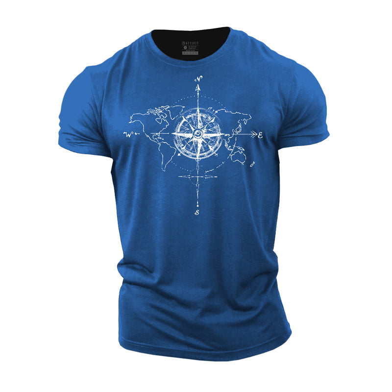 Compass Graphic Cotton T-Shirt