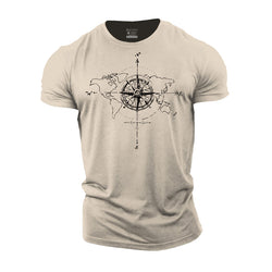 Compass Graphic Cotton T-Shirt