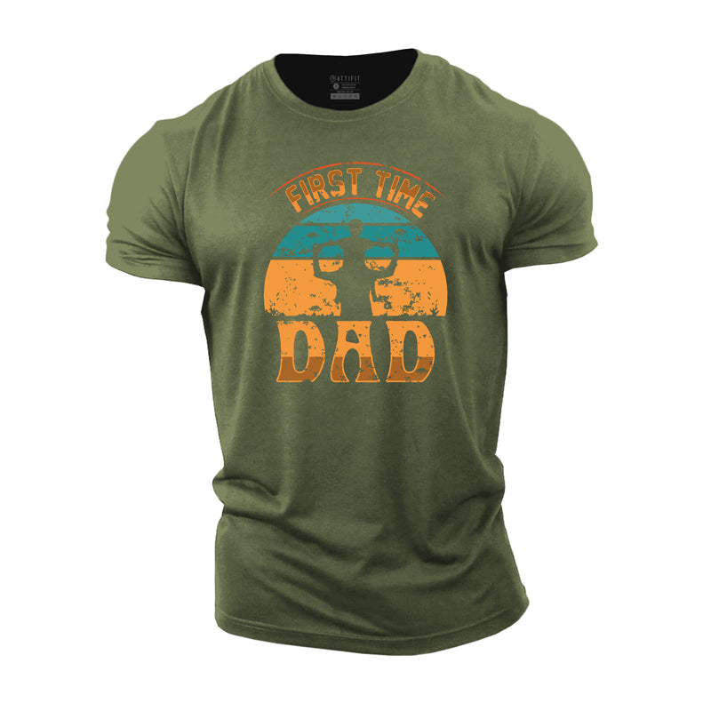 First Time Dad Cotton T-shirts